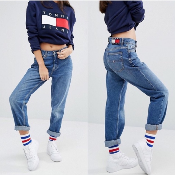 tommy jeans high rise tapered